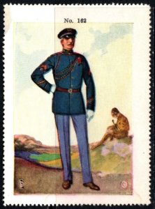 Vintage US Poster Stamp Military Uniform Soldier In Dress Uniform No. 162