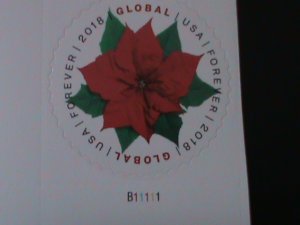 ​UNITED STATES-GROBLE FOR EVER-LOVELY CHRISTMAS FLOWER PLATE STAMP MNH-VF