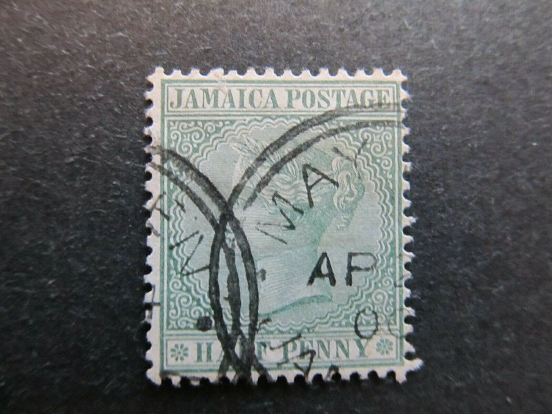 A4P21F20 Jamaica 1883-97 Wmk Crown CA 1/2d used