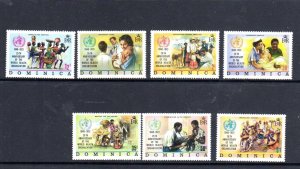 DOMINICA #361-367 1973 WHO 25TH ANNIV. MINT VF NH O.G aa