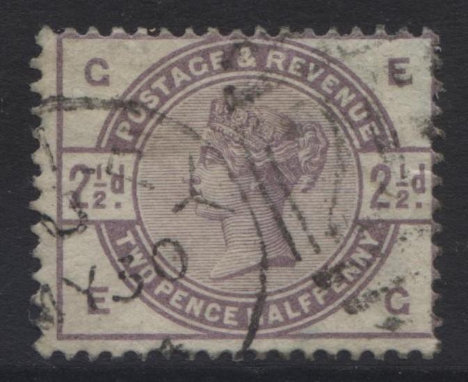 Great Britain - Scott 101 - QV Head - 1884 - FU - Wmk 30 - Lilac - 2.1/2p Stamp