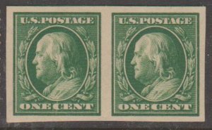 U.S. Scott #383 Franklin Stamps - Mint Pair