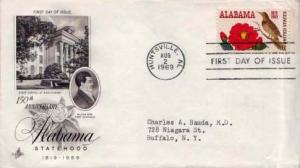 United States, First Day Cover, Alabama, Flowers, Birds