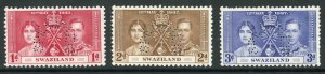 Swaziland SG25s/7s 1937 Coronation Perf Specimen M/M Cat 120 pounds 