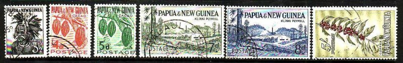 Papua New Guinea-Sc#139-43,146- id6-used values from the set-1958-60-