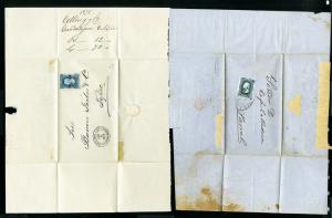 Mexico Cover 2x Early w/ Stamps Clean 1875 Covers