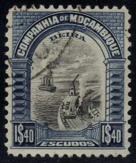 Mozambique Company #158 View of Beira, used (0.45)