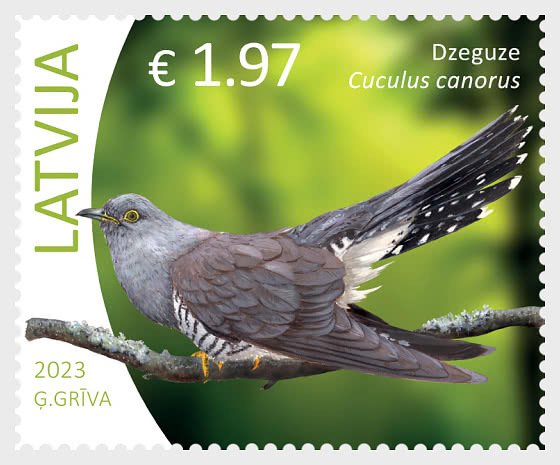 Stamps of Latvia  ( pre order) 2023 - Bird of the Year - The Cuckoo.