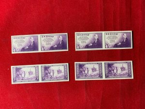 US Stamps Collection Scott#754 755 MNH double, 2 set, NGAI, buy less is OK