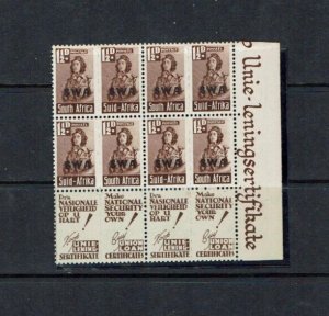 South West Africa: 1943, block of 8 with labels. MNH