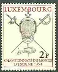 Luxembourg # 298 Fencing   (1) VF Unused  VLH