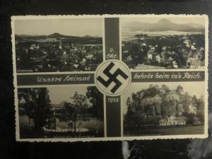 1938 Burgstein Germany RPPC Postcard Cover to Vienna Our Home Town