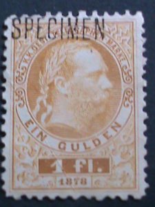 AUSTRIA-SPECIMENT-1878-OVER 143 YEAR OLD-AUSTRO-HUNGARIAN MONARCHY STAMP MNH