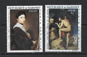 DAHOMEY - 1967 AIR POST JEAN INGRES - SCOTT C49 TO C50 - MNH