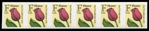 United States, 1930-Present #2518a Cat$82.50, 1991 Flower, imperf. strip of s...