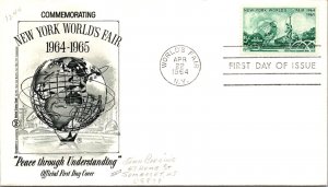 FDC 1964 SC #1244 Fleetwood Cachet - Worlds Fair NY - Single - J5977