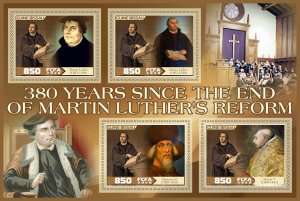 380 years of Martin Luther's reform 2020 year 1+1 sheets perforated  NEW