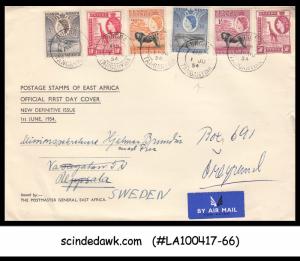 KENYA UGANDA TANGANYIKA - 1954 NEW DEFINITVE - 6V - FDC