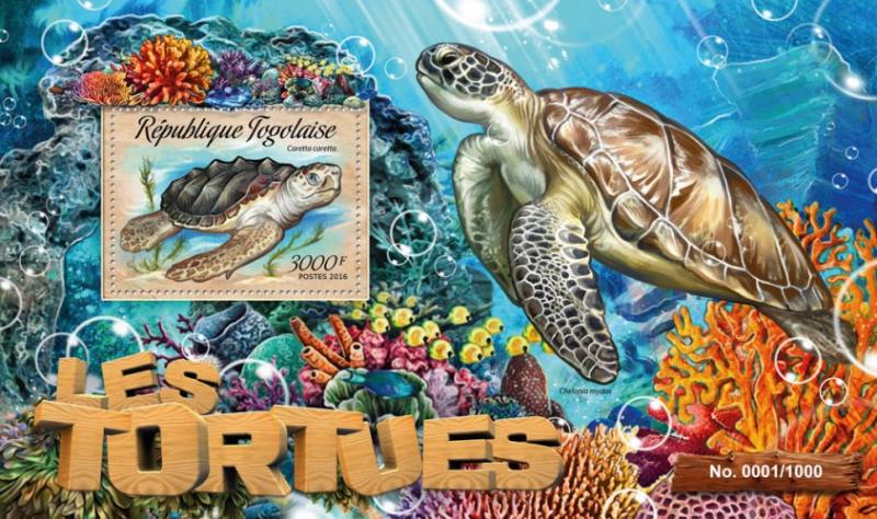 TOGO 2016 SHEET TURTLES REPTILES MARINE LIFE tg16222b