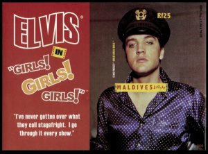 Maldives 2010 - Elvis Presley - IMPERF Souvenir Stamp Sheet - Scott #3010 - MNH