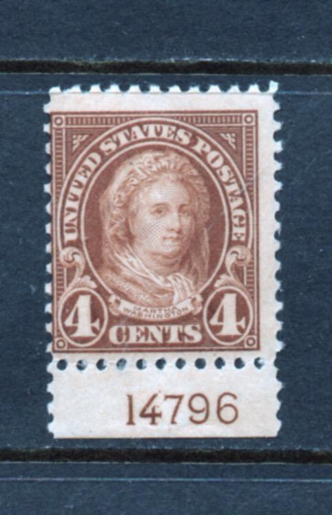 Scott # 556 Plate # 14796 MNH Single   Catalog $40