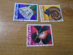Switzerland  #  B634-36  used