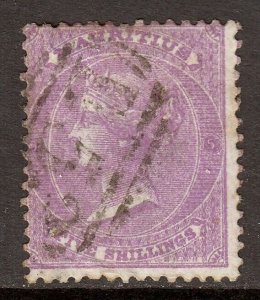 MAURITIUS — SCOTT 41 (SG 71) — 1863 5/- RED VIOLET QV — USED — SCV $65