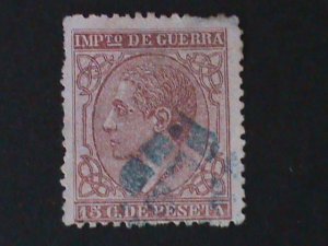 ​CUBA-WAR TAX STAMP- USED -VF-VERY OLD RARE-LAST ONE-RARE SCOTT NOT LISTED