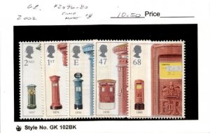 Great Britain, Postage Stamp, #2073-2080 Mint NH, 2002 Pillar Boxes (AB)