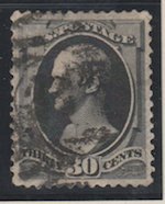 U.S. Scott #154 Hamilton Stamp - Used Single