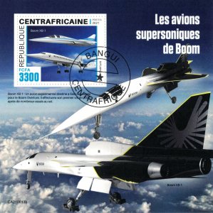 CENTRAL AFRICA 2021 - Supersonic aircraft / minisheet