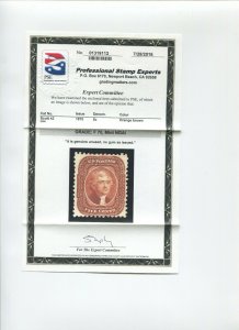 42 Jefferson Reprint Unused Stamp with PSE Cert (Bz 336)