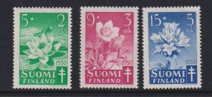 Finland    #B100-B103  MNH  1950  flowers