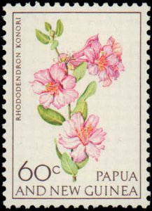 Papua New Guinea #228-231, Complete Set(4), 1966, Flowers, Never Hinged