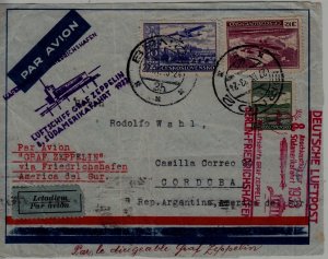 Czechoslovakia Zeppelin cover folded front side 27.9.33