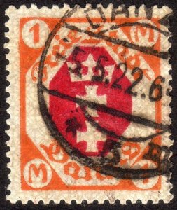 1921, Danzig, 1Mk, Used, Nice centered, Sc 73, Mi 83