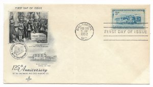 US 1006 (Me-4) 3c B & O Railroad on FDC Artcraft Cachet Unaddressed ECV $15.00