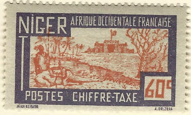 French Niger Postage Due (Scott J18) Mint F-VF hr...Buy before prices go up!