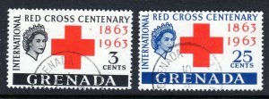 GRENADA -    1963 -        red cross set - used