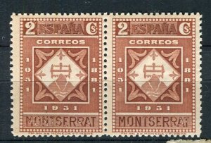 SPAIN; 1931 early Montserrat issue Mint hinged 2c. pair