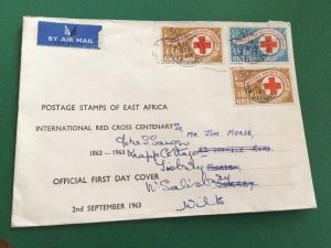 East Africa International Red Cross 1963  airmail postal cover Ref 61746