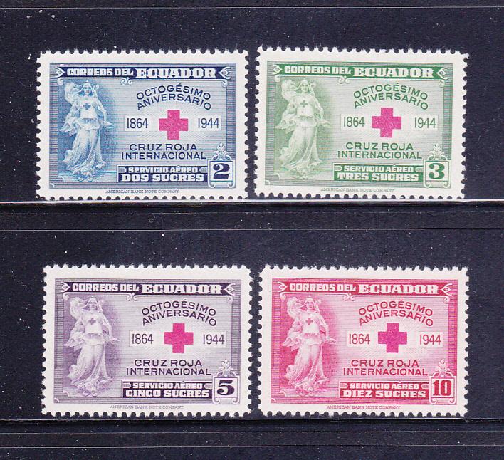 Ecuador C131-C134 Set MH Red Cross
