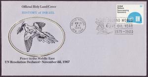 United Nations #320 U.N. Resolution Declared cacheted cover