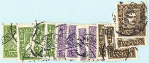 Denmark Stamps # 164-175 Used VF Scott Value $93.00