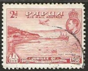 Papua, Sc  C5, used  Air Mail , 1938.  (P165)