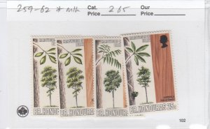 British Honduras 259-62 Hardwood Trees mint