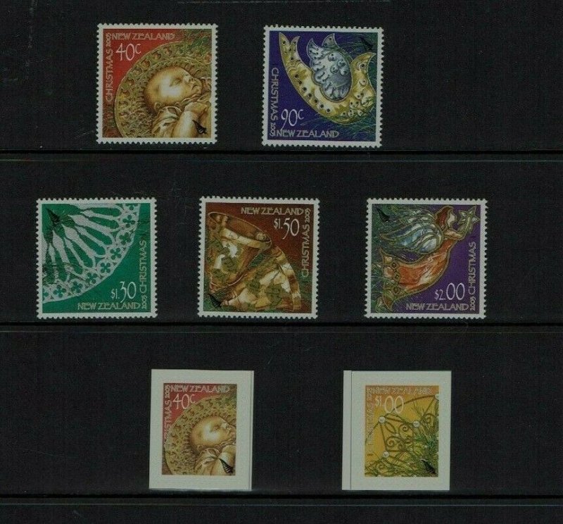 New Zealand: 2003, Christmas, Decorations,  MNH set + 2 booklet stamps