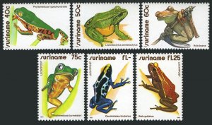 Surinam 574-576, C95-C97, MNH. Michel 948-953. Frogs, 1981.