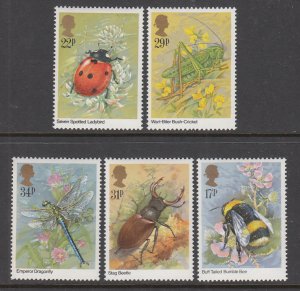 Great Britain 1098-1102 Insects MNH VF