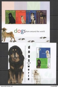 2010 Mayreau Fauna Pets Dogs #80-83 Michel 15 Euro 1Kb+1Bl ** Pm061